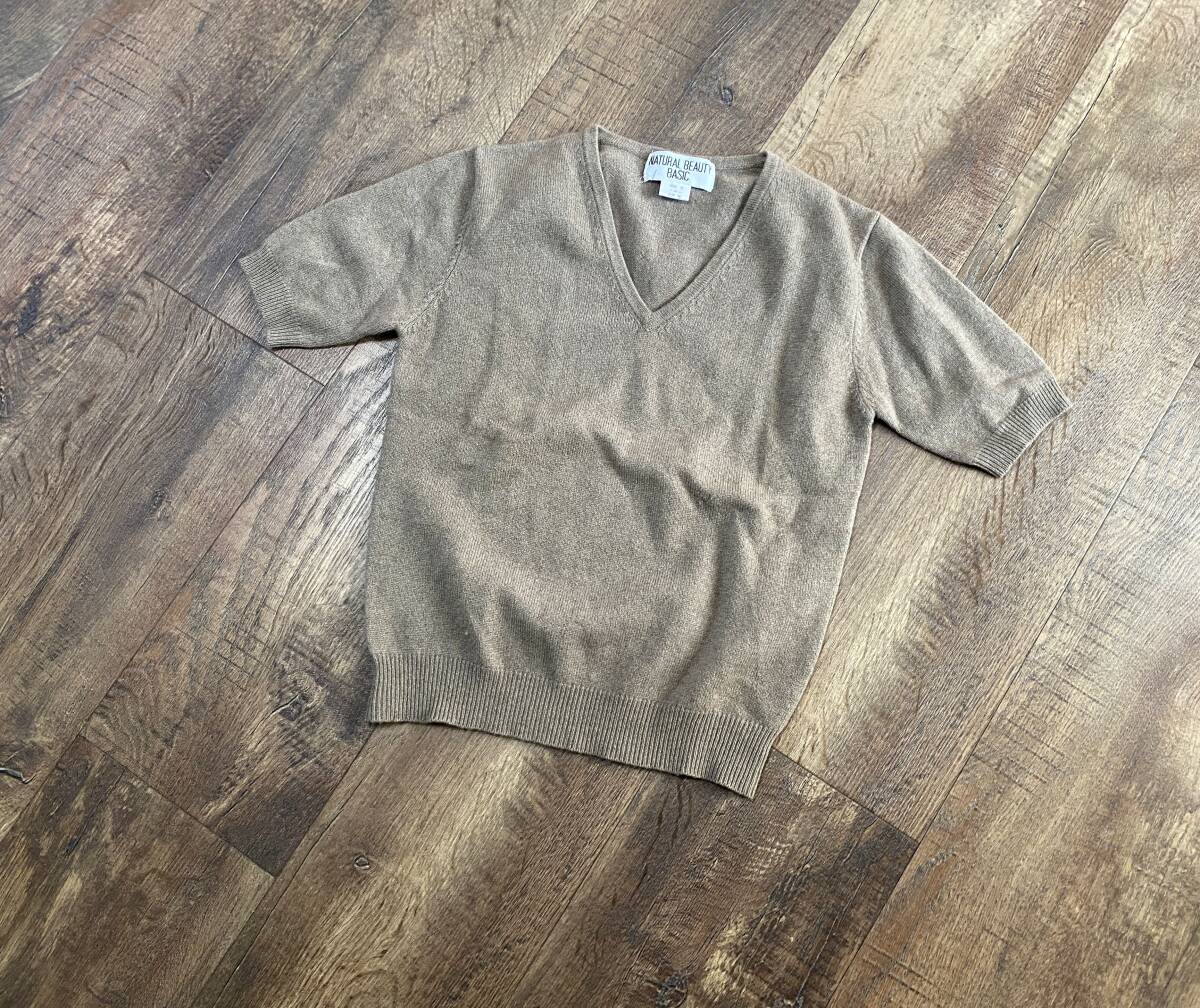 福祉バザー　ナチュラルビューティーベーシック★カシミヤ１００％半袖ニットM_画像4