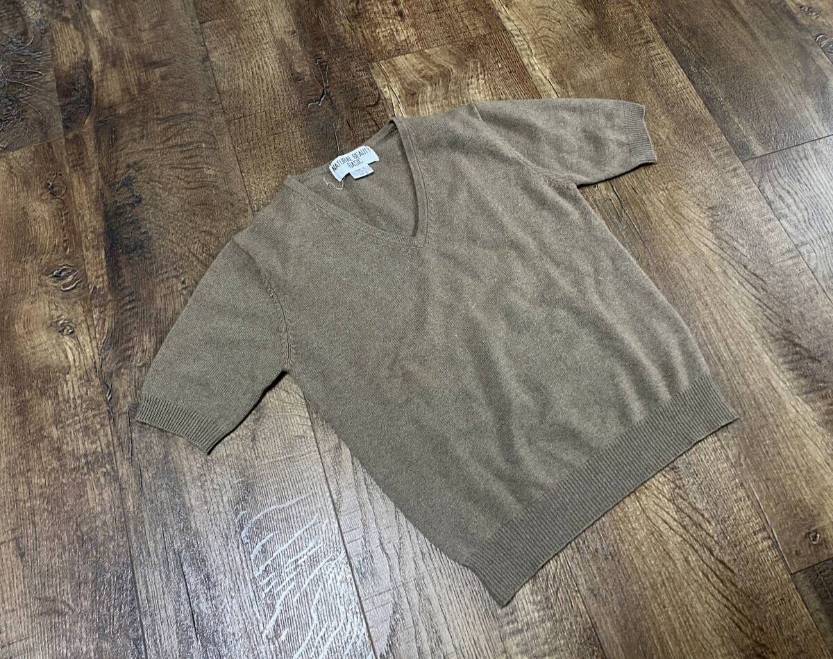 福祉バザー　ナチュラルビューティーベーシック★カシミヤ１００％半袖ニットM_画像2