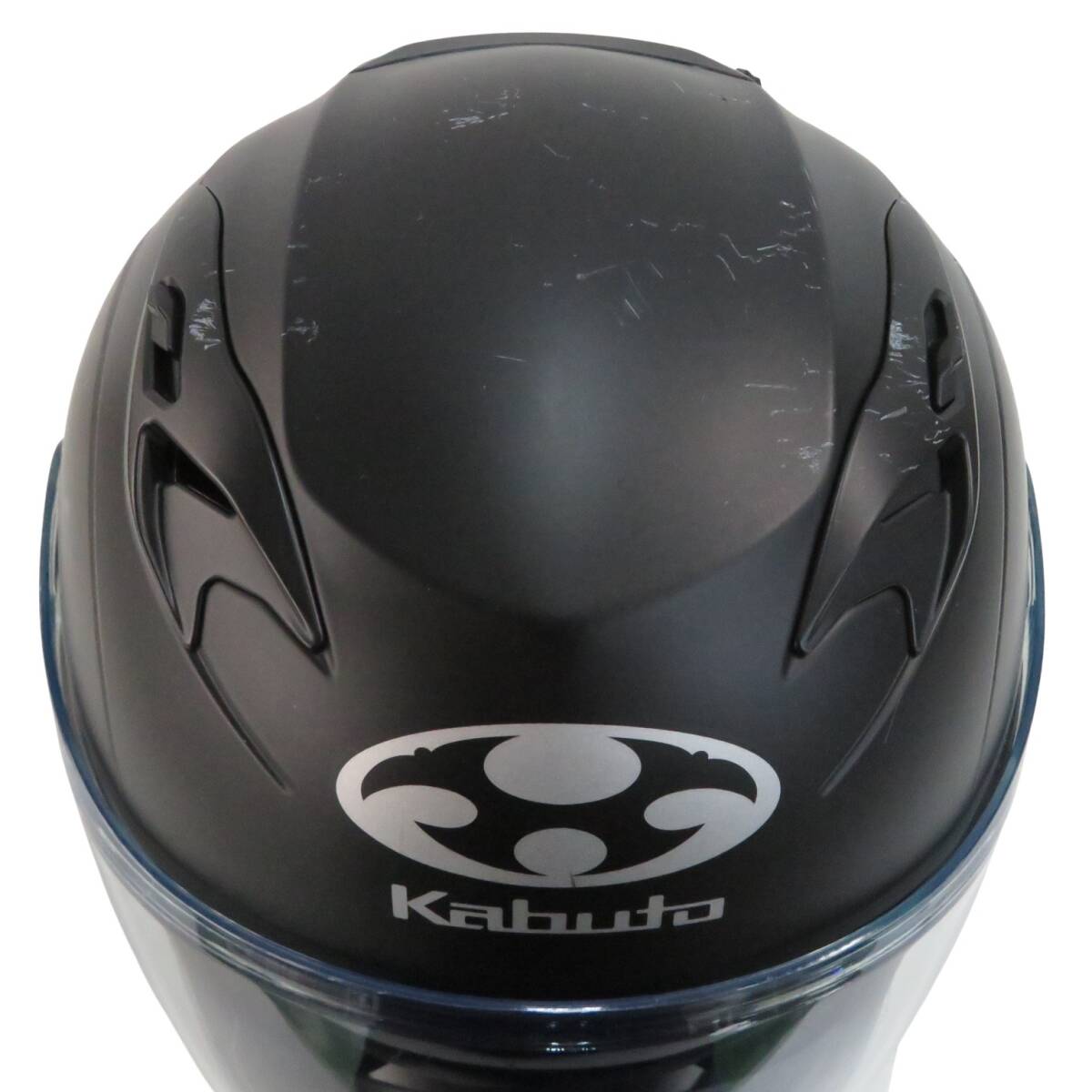 【格安】1,000円～ OGK kabuto オージーケーカブト KAMUI-Ⅲ フルフェイスヘルメット ブラック系 サイズS バイク オートバイ [M7387]_画像6