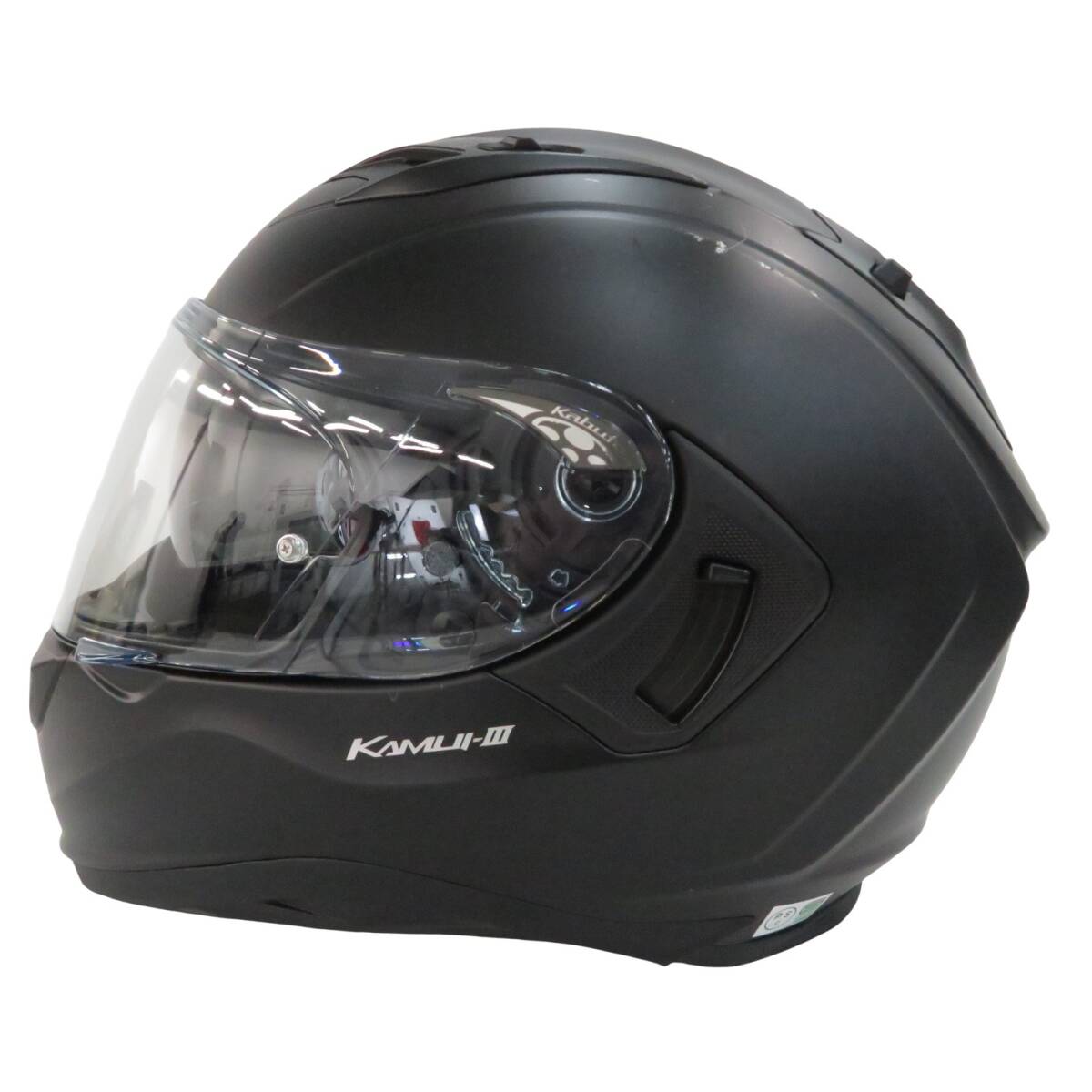 【格安】1,000円～ OGK kabuto オージーケーカブト KAMUI-Ⅲ フルフェイスヘルメット ブラック系 サイズS バイク オートバイ [M7387]_画像3