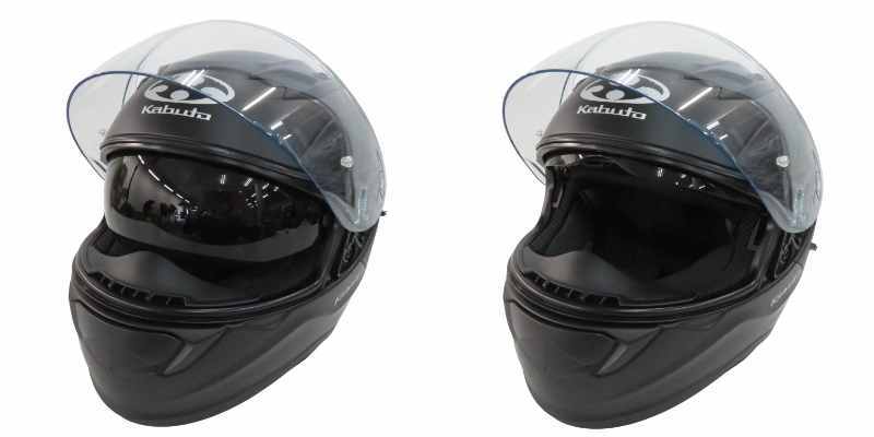 【格安】1,000円～ OGK kabuto オージーケーカブト KAMUI-Ⅲ フルフェイスヘルメット ブラック系 サイズS バイク オートバイ [M7387]_画像8