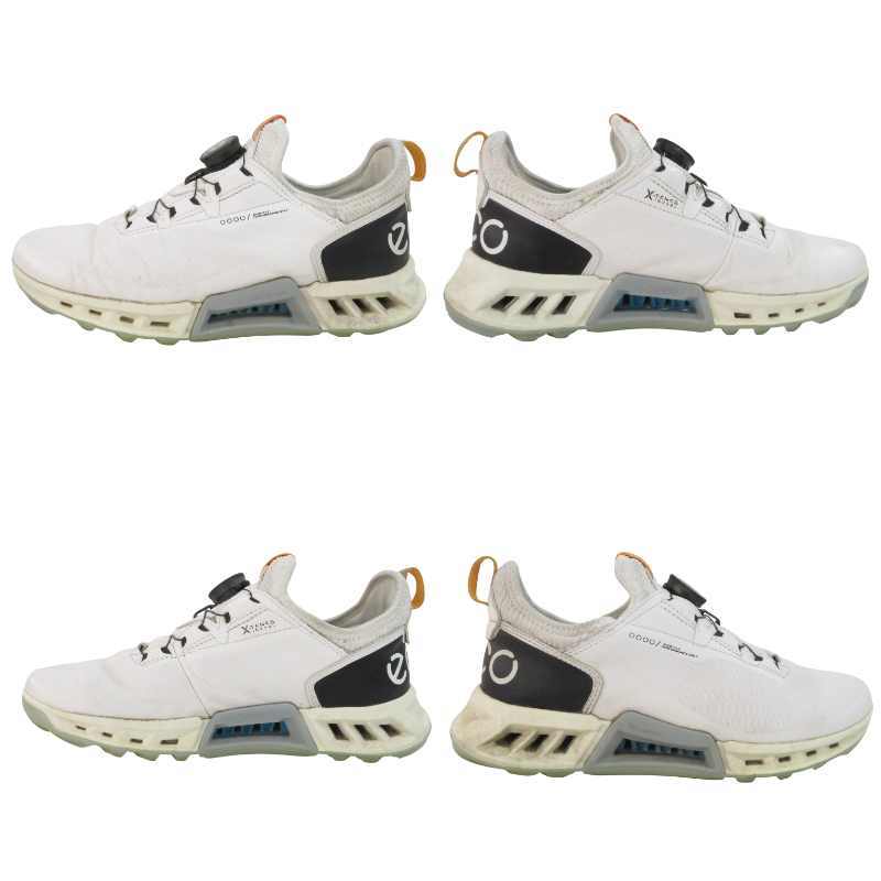 【格安】1,000円～ ecco エコー BOA スパイクレス ゴルフシューズ ホワイト系 25cm相当 [M7366]_画像3