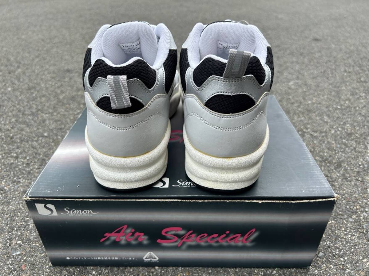倉庫一掃セール　訳あり　安全靴　24.5cm　シモン　AirSpecial　エアースペシャル　9802　鋼製先芯入り　軽量　スニーカー　白（0430YO-1）_画像5