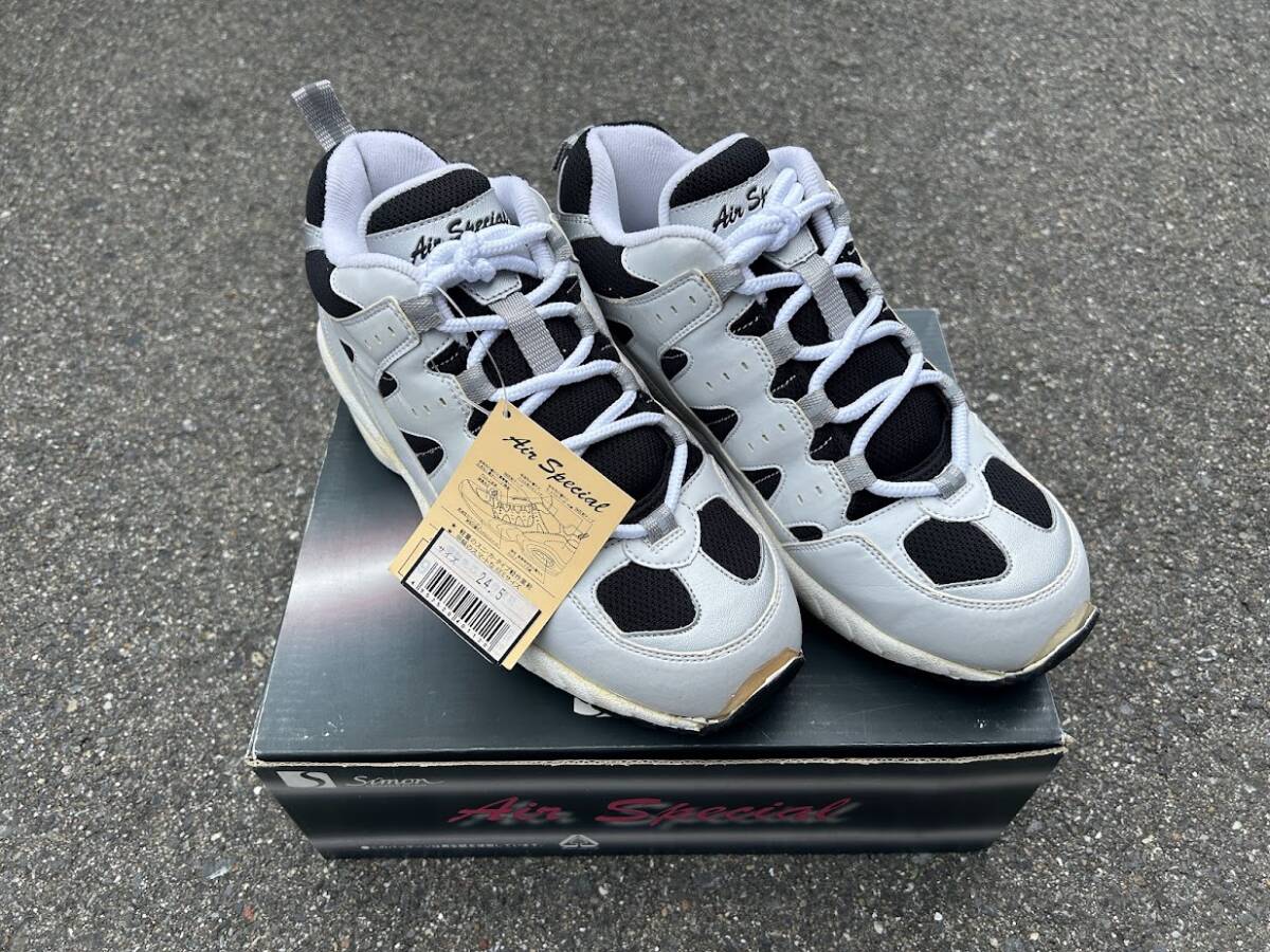 倉庫一掃セール　訳あり　安全靴　24.5cm　シモン　AirSpecial　エアースペシャル　9802　鋼製先芯入り　軽量　スニーカー　白（0430YO-1）_画像1