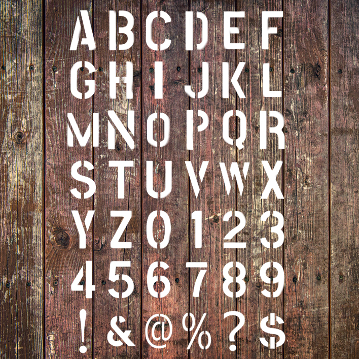 ステンシルプレート 42枚セット アルファベット 数字 記号 ミリタリー文字 世田谷ベース アメリカン雑貨_画像3