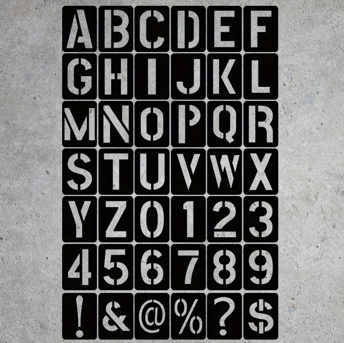 ステンシルプレート 42枚セット アルファベット 数字 記号 ミリタリー文字 世田谷ベース アメリカン雑貨_画像4