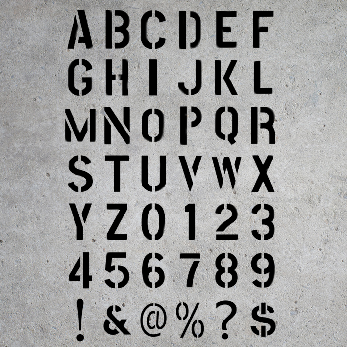ステンシルプレート 42枚セット アルファベット 数字 記号 ミリタリー文字 世田谷ベース アメリカン雑貨_画像5