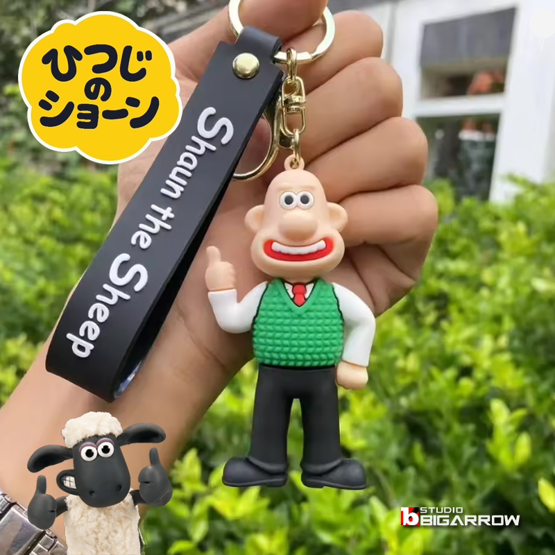 ウォレスとグルミット ひつじのショーン ウォレス キーホルダー キーチェーン ストラップ アメリカン雑貨 送料無料 匿名配送_画像4