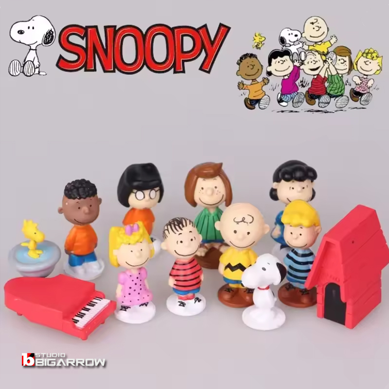 スヌーピー PEANUTS ミニフィギュア 12個セット ウッドストック チャーリーブラウン アメリカン雑貨_画像4
