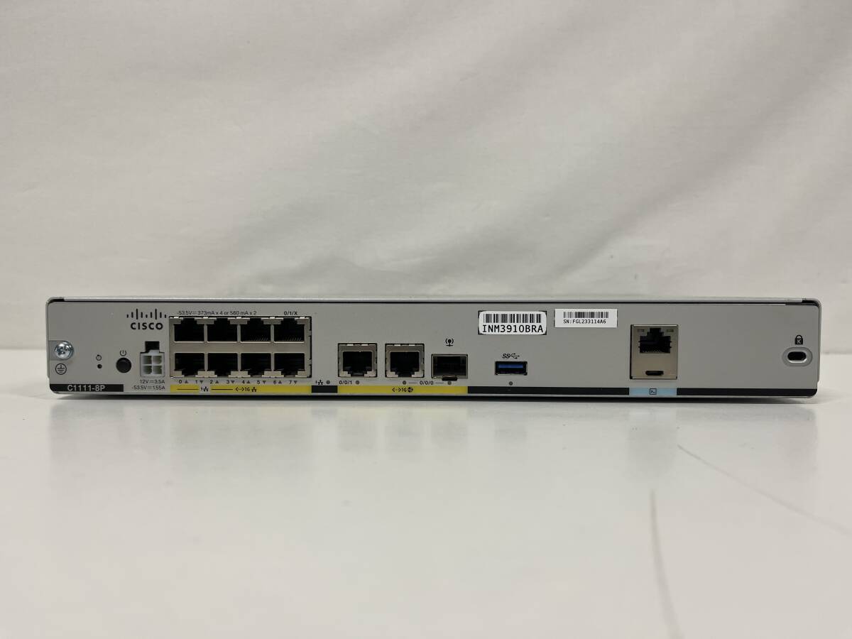 Cisco ISR1100 Series C1111-8P V01サービス統合型ルータ 、動作確認済、初期化済、ACアダプター付き_画像4