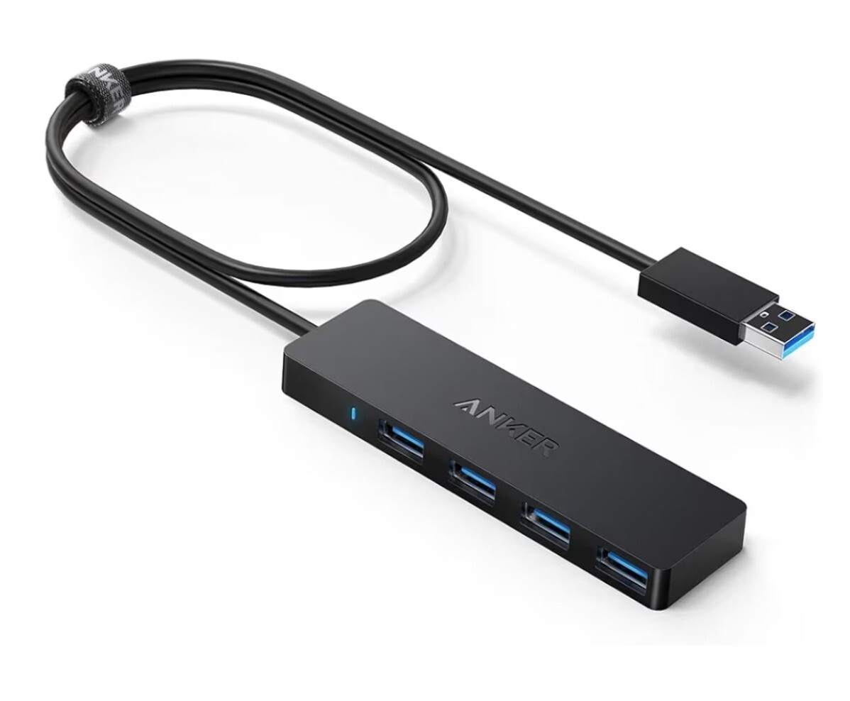 【送料無料】Anker USB3.0 ウルトラスリム 4ポートハブ USB ハブ 60cm ケーブル 5Gbps高速転送 バスパワー 軽量 コンパクト_画像4