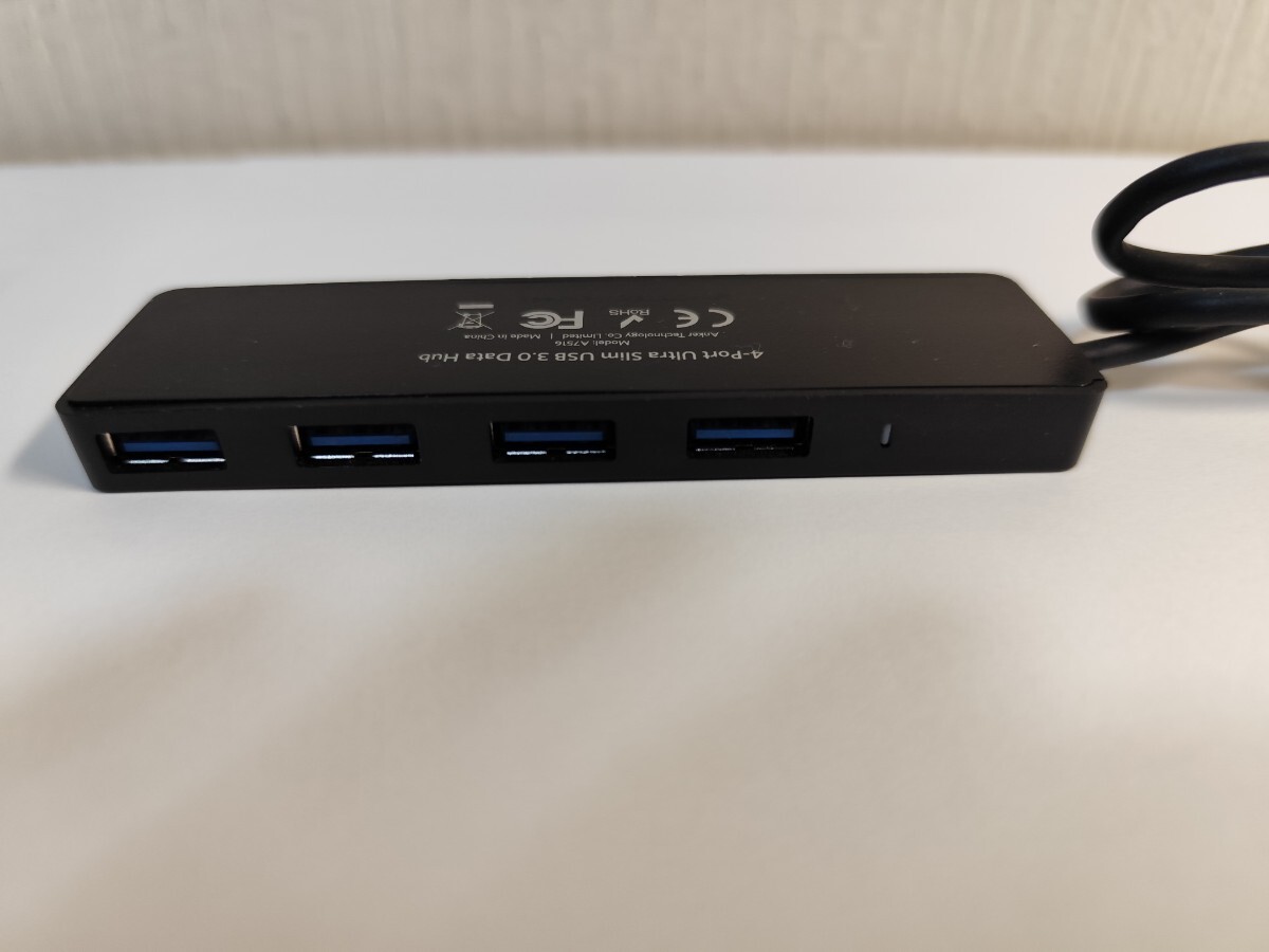 【送料無料】Anker USB3.0 ウルトラスリム 4ポートハブ USB ハブ 60cm ケーブル 5Gbps高速転送 バスパワー 軽量 コンパクト_画像1