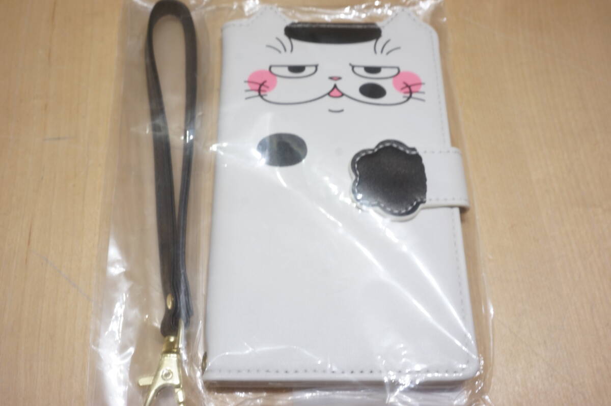 【M26-4K】おじさまと猫 ふくまるグッズ ふくまる型スマホケース ふくまるアップハンドタオル 自宅保管品_画像2