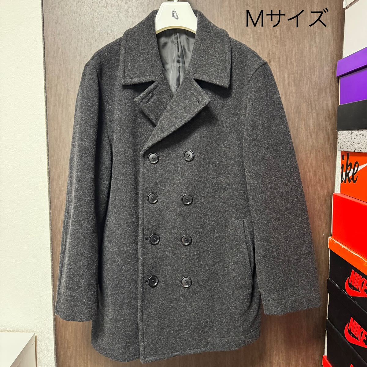 Mサイズ UNIQLO ユニクロ ピーコート ウール ジャケット アウター 　_画像1