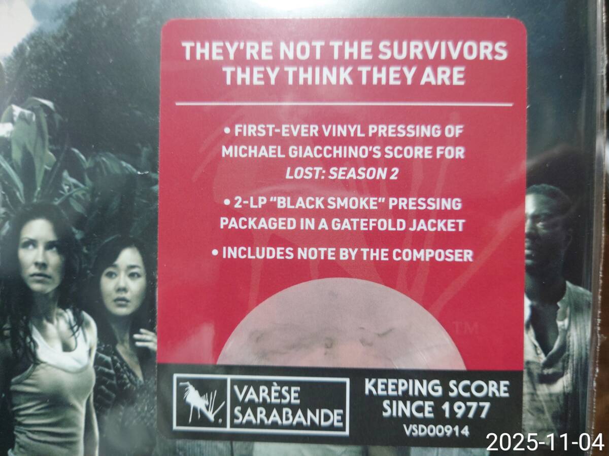 アナログ サントラ Michael Giacchino Lost: Season 2 限定盤/Clear Smoke Vinyl マイケル・ジアッキーノ LOST シーズン2_画像3