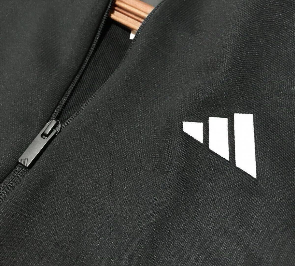 P139 новый товар [ мужской XL(O)] чёрный последняя модель осень-зима adidas Adidas верх и низ в комплекте tricot обратная сторона ворсистый джерси жакет брюки выставить 