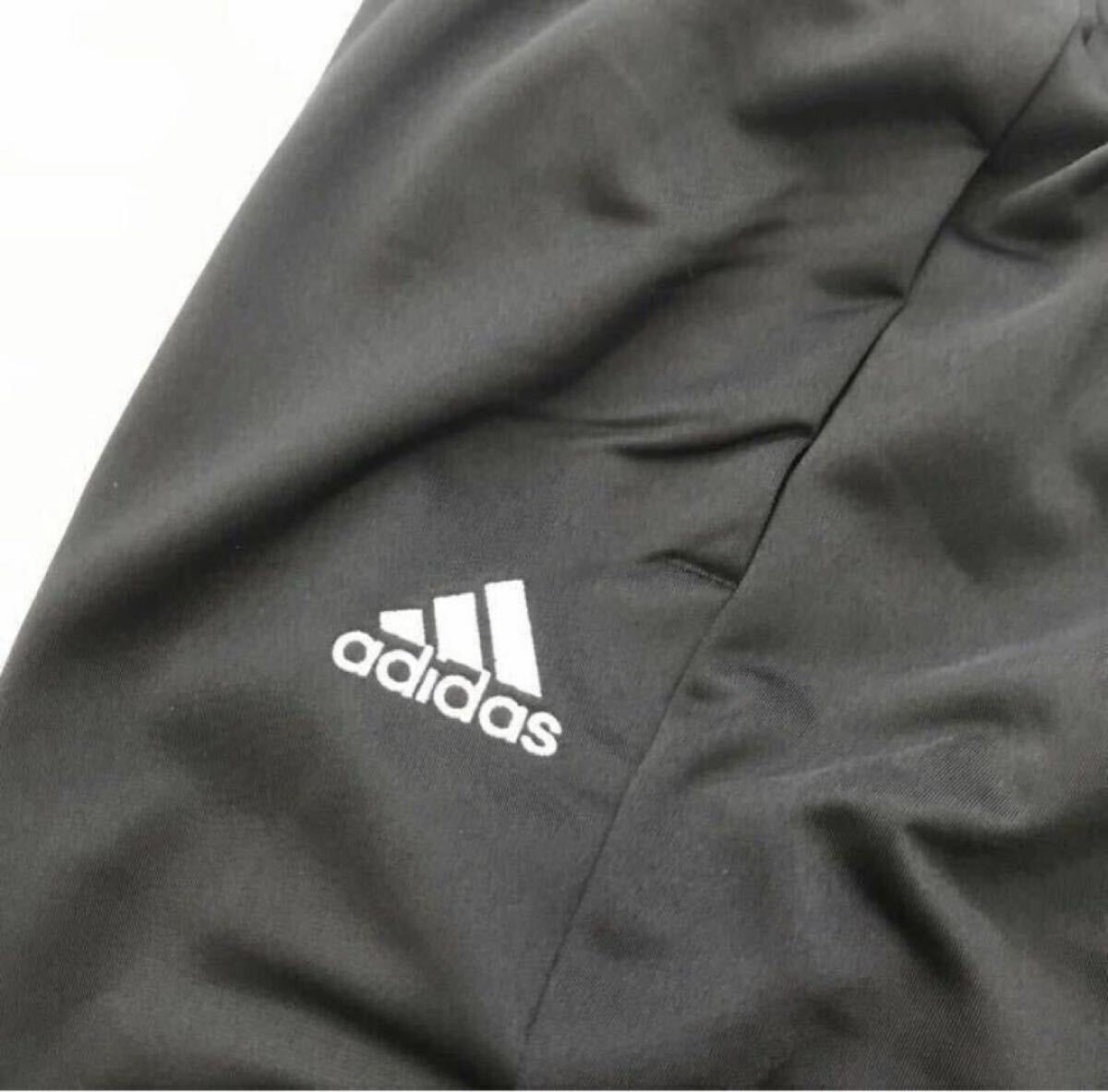 P117 новый товар [ мужской L] чёрный осень-зима adidas Adidas верх и низ в комплекте обратная сторона ворсистый джерси жакет брюки выставить 