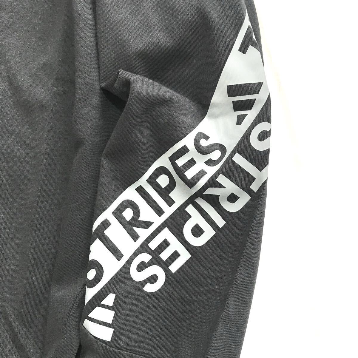 ◆J415新品【メンズXL】adidas 新モデル 黒 アディダス ゴルフに最適 両腕BIGロゴ 背面3ライン クルーネック ワーディング 長袖シャツ_画像4