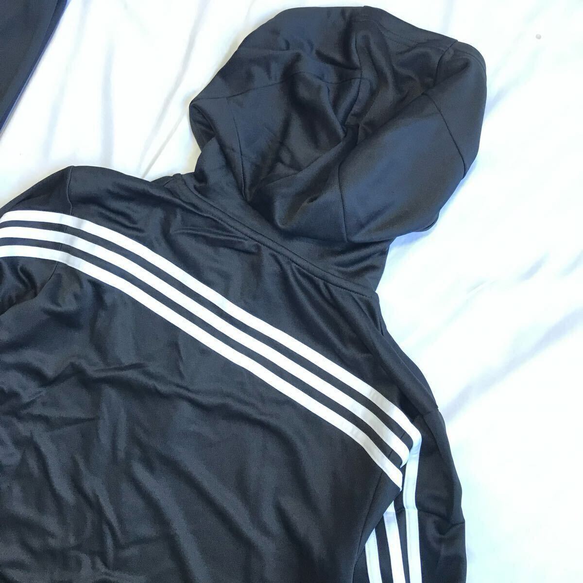 *113 новый товар [ мужской L] чёрный белый adidas Adidas верх и низ в комплекте выставить f-ti джерси брюки три линия Logo принт 