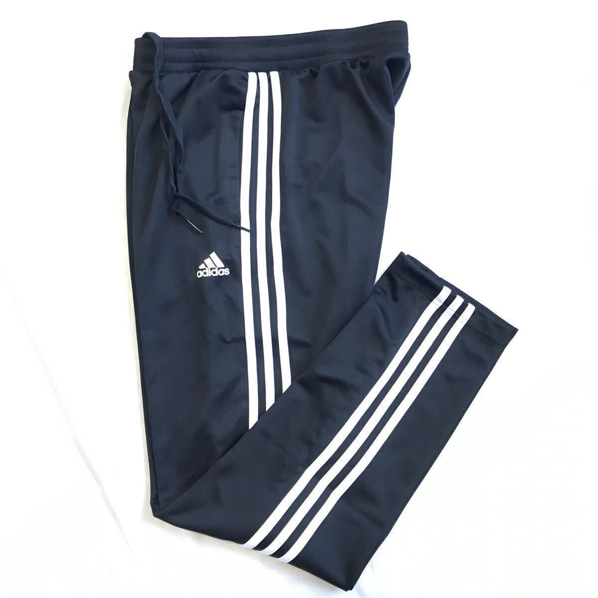 *113 новый товар [ мужской L] чёрный белый adidas Adidas верх и низ в комплекте выставить f-ti джерси брюки три линия Logo принт 