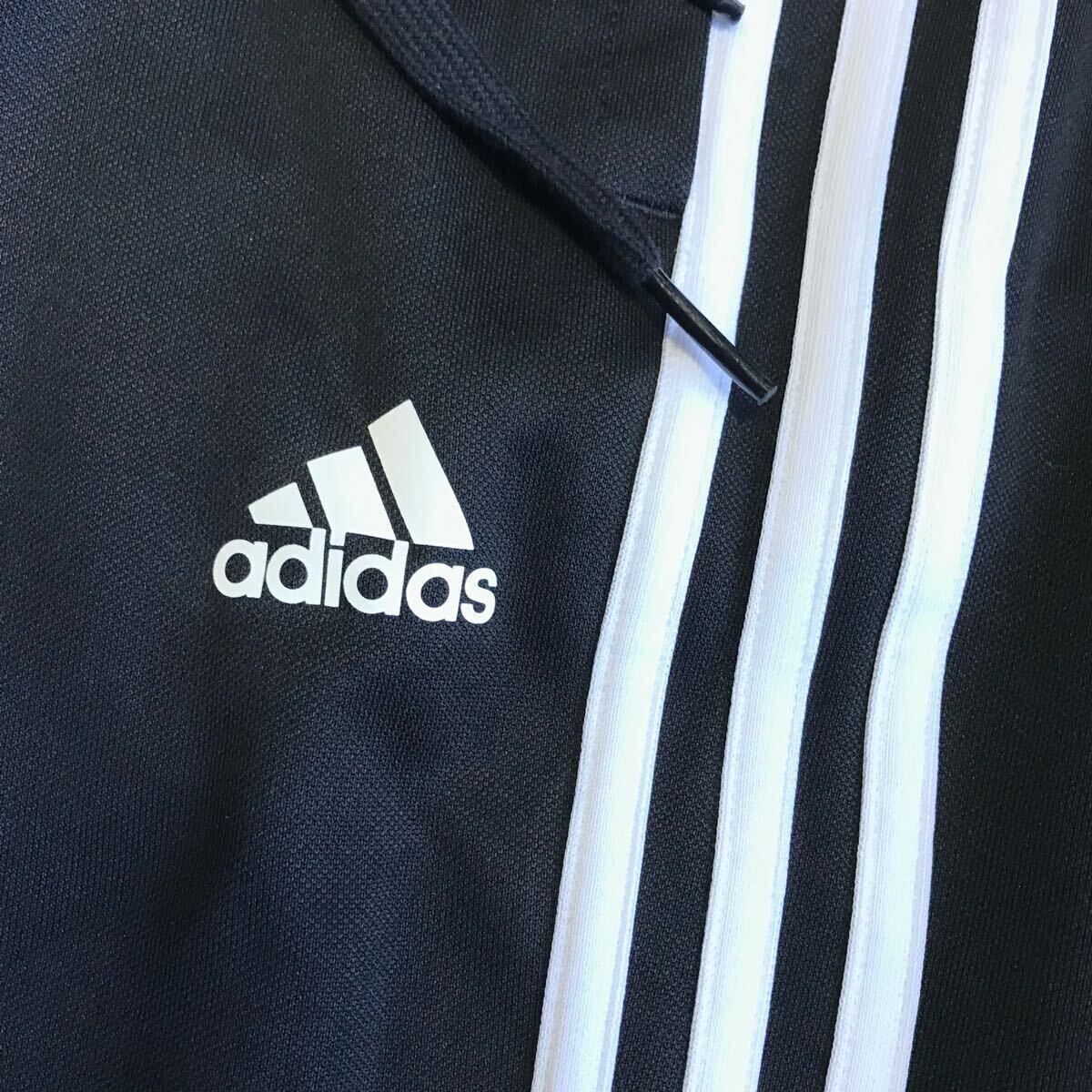 *113 новый товар [ мужской L] чёрный белый adidas Adidas верх и низ в комплекте выставить f-ti джерси брюки три линия Logo принт 