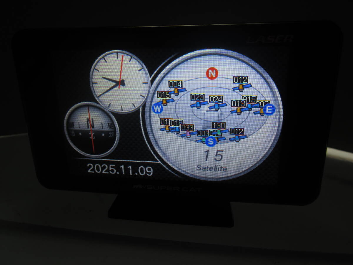 YUPITERU SUPER CAT GPSアンテナ内蔵 レーザー&レーダー探知機 GS203(LS310、A360α、Z110L同等品) 中古品_画像3