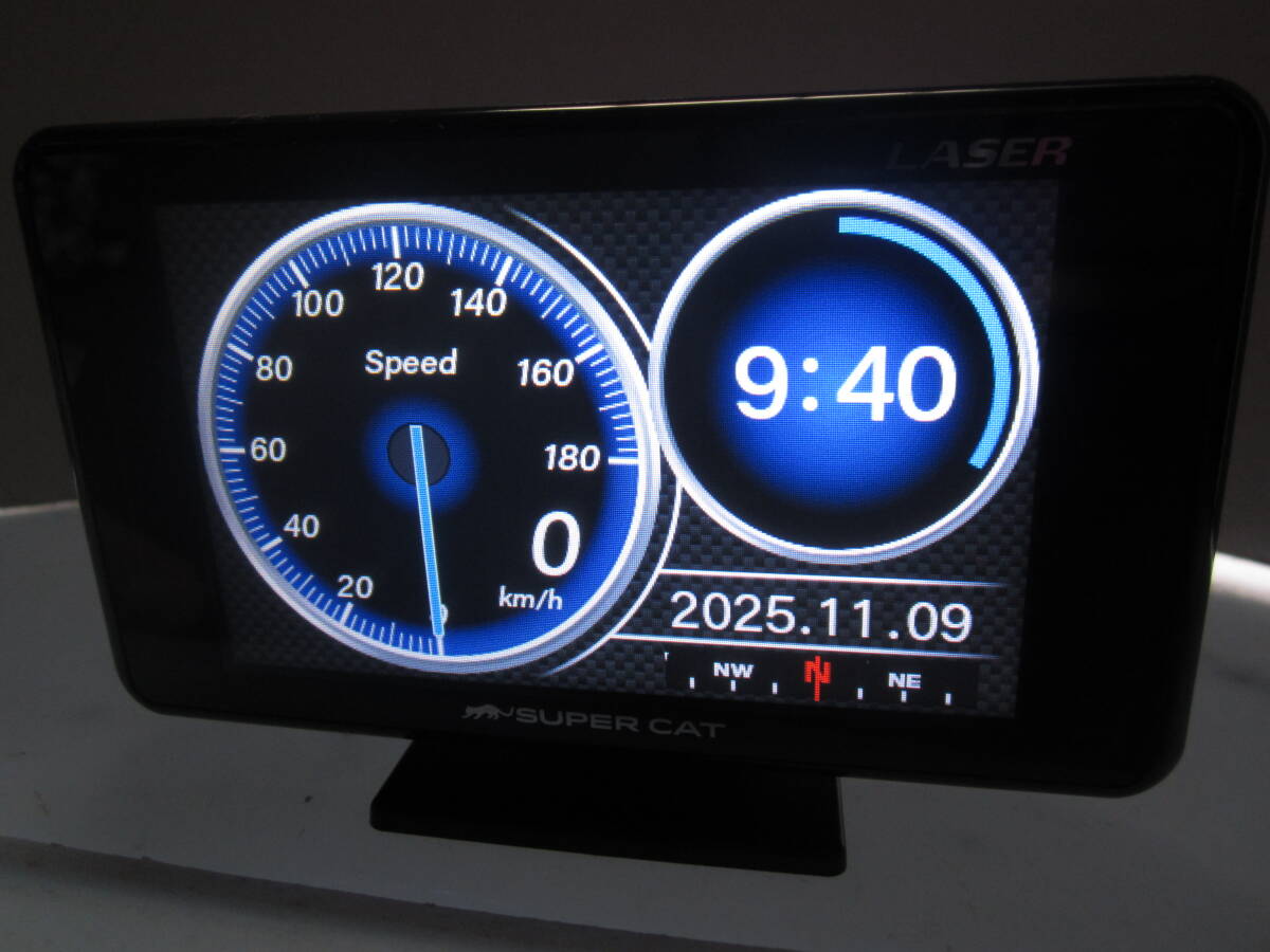 YUPITERU SUPER CAT GPSアンテナ内蔵 レーザー&レーダー探知機 GS203(LS310、A360α、Z110L同等品) 中古品_画像4