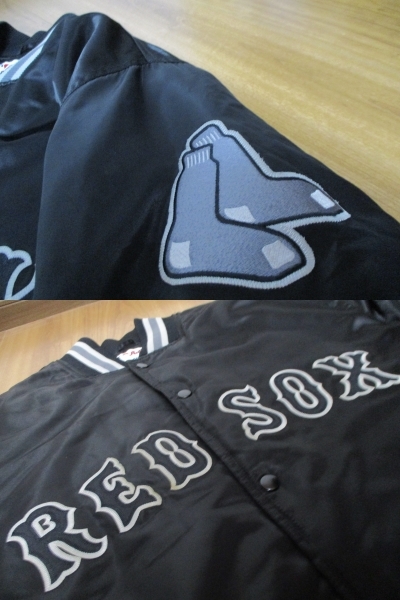 マジェスティック MLB レッドソックス オーセンティック 中綿ナイロンスタジャン Lサイズ_画像5