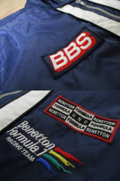 Benetton Formula RACING TEAM ベネトン F1チーム BBS ナイロンジャケット Lサイズ_画像6