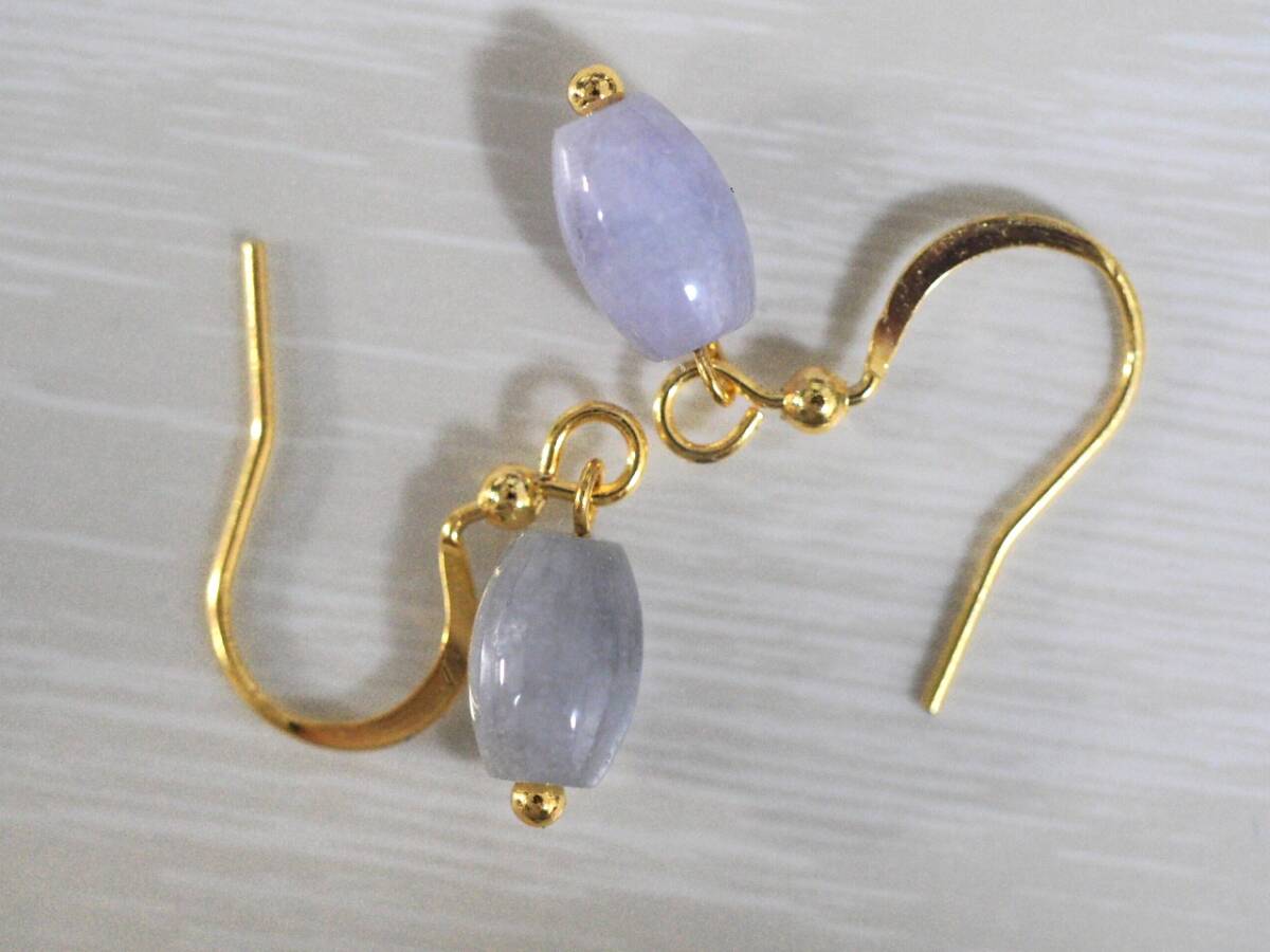 糸魚川翡翠　管玉　ピアス　天然無処理ヒスイ　_画像5