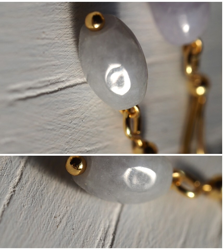 糸魚川翡翠　管玉　ピアス　天然無処理ヒスイ　_画像3