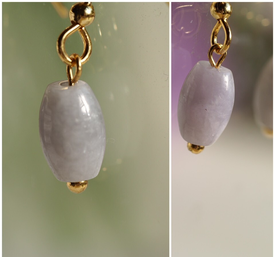 糸魚川翡翠　管玉　ピアス　天然無処理ヒスイ　_画像6