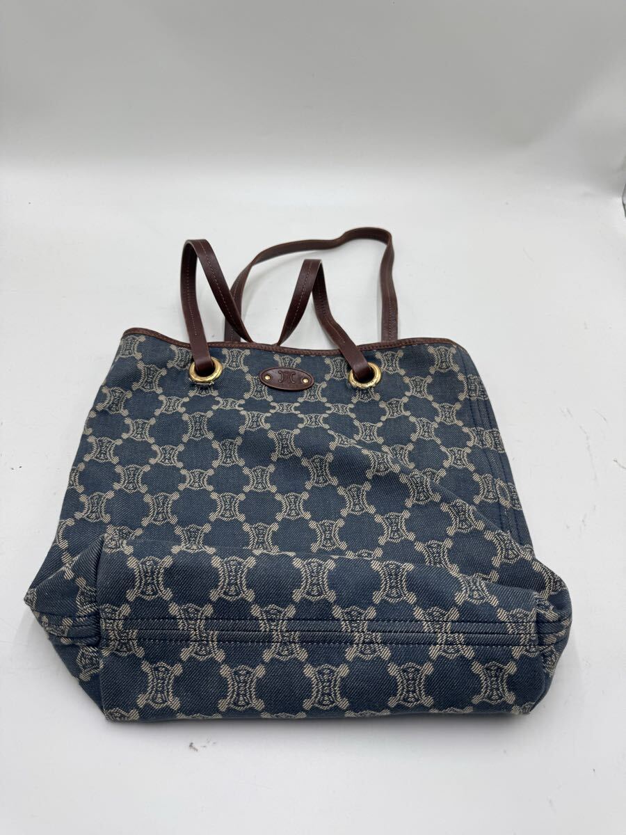 $ CELINE セリーヌ トートバッグ マカダム デニム YS00775_画像2