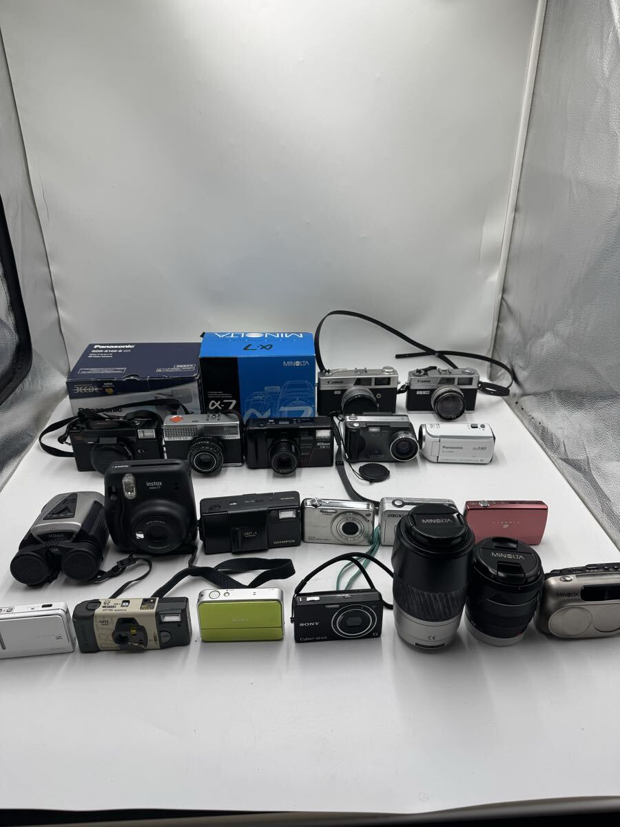 # デジタルカメラ ビデオカメラ フィルムカメラ Panasonic MINOLTA Canon SONY レンズ など まとめ売り_画像1