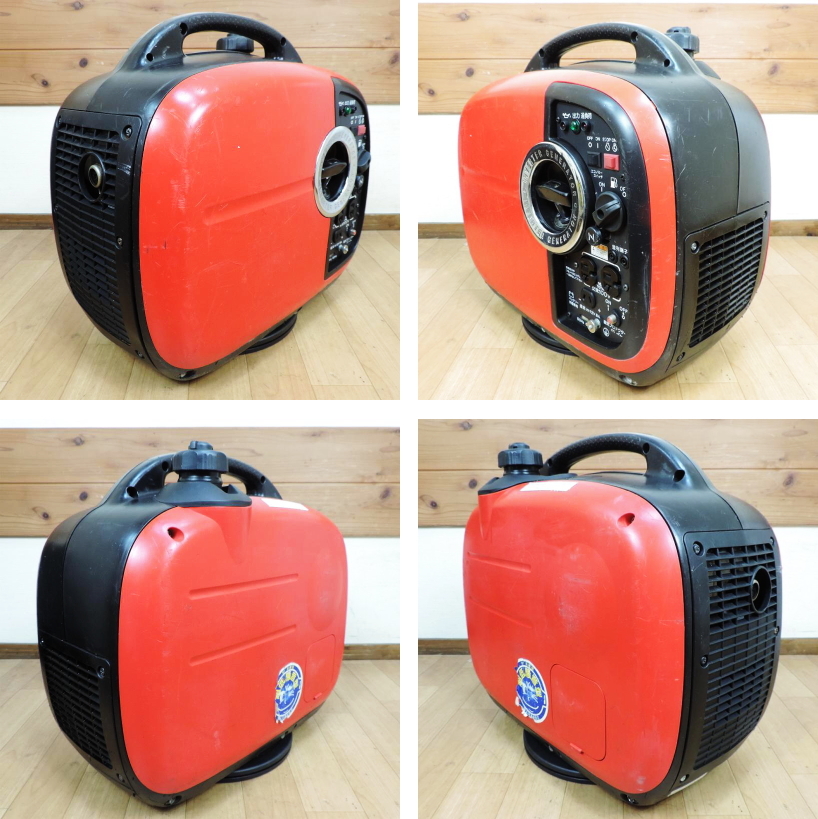 [税込]shindaiwa 新ダイワ インバータ発電機 iEG1600M-Y 1.6kVA 16A 防音型 ガソリンエンジン 非常用電源 防災 100V■動作確認中動画掲載■_画像7