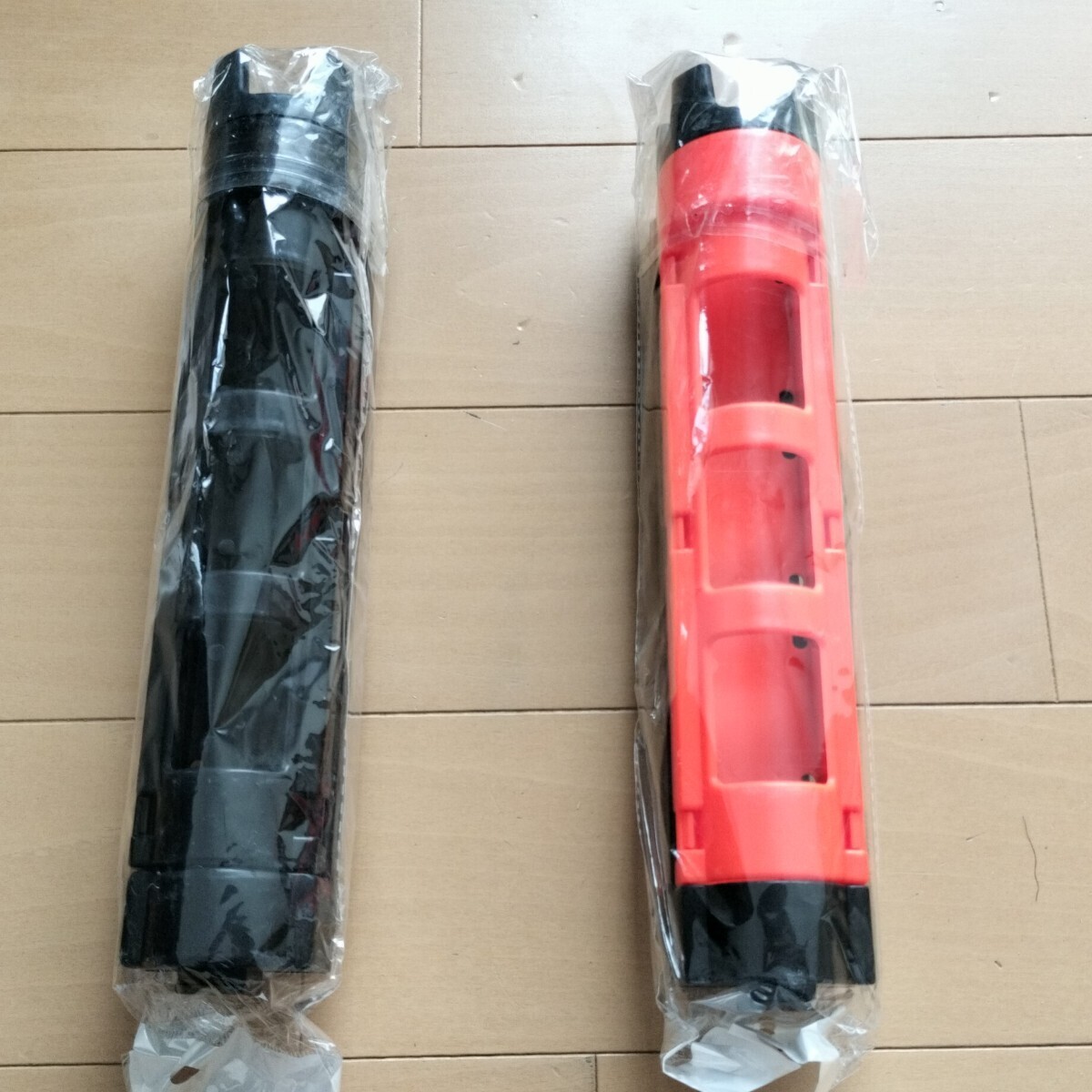 ロッドホルダー2個set/ロッドスタンド 黒ブラック×オレンジ/明邦MEIHO BM-250 300/バケットマウス/ジギング ロッド 竿立て/中国製_画像2