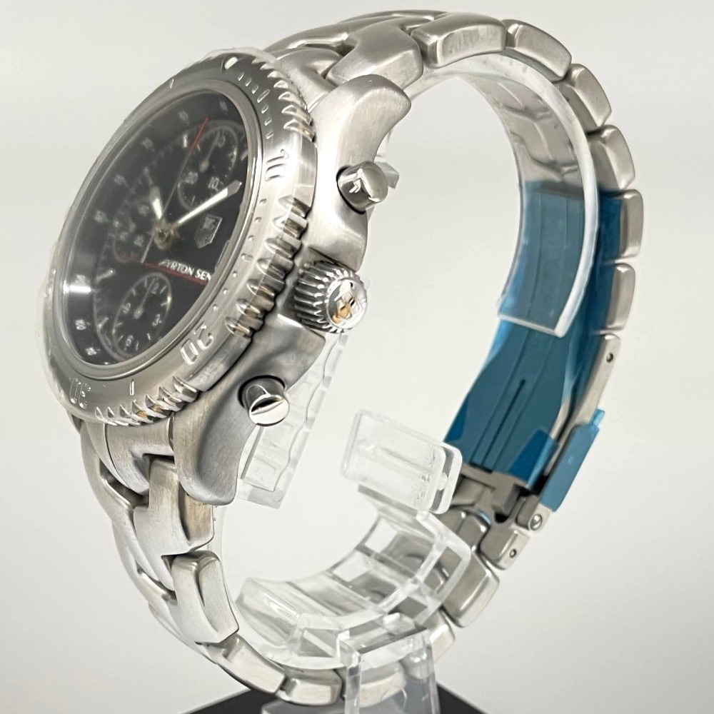 タグホイヤー アイルトン・セナ コラボ 限定1991本 CT2114 41mm リンク クロノグラフ 自動巻き メンズ LINK 未使用品 TAG HEUER 腕時計_画像2