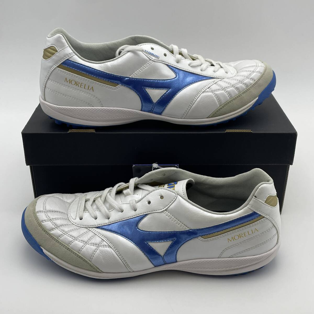 美品タグ付き　ミズノ フットサル モレリア サラ ジャパン MIZUNO SALA JAPAN IN Q1GB2411 25 ホワイト ブルー RC0197 26.5cm_画像3