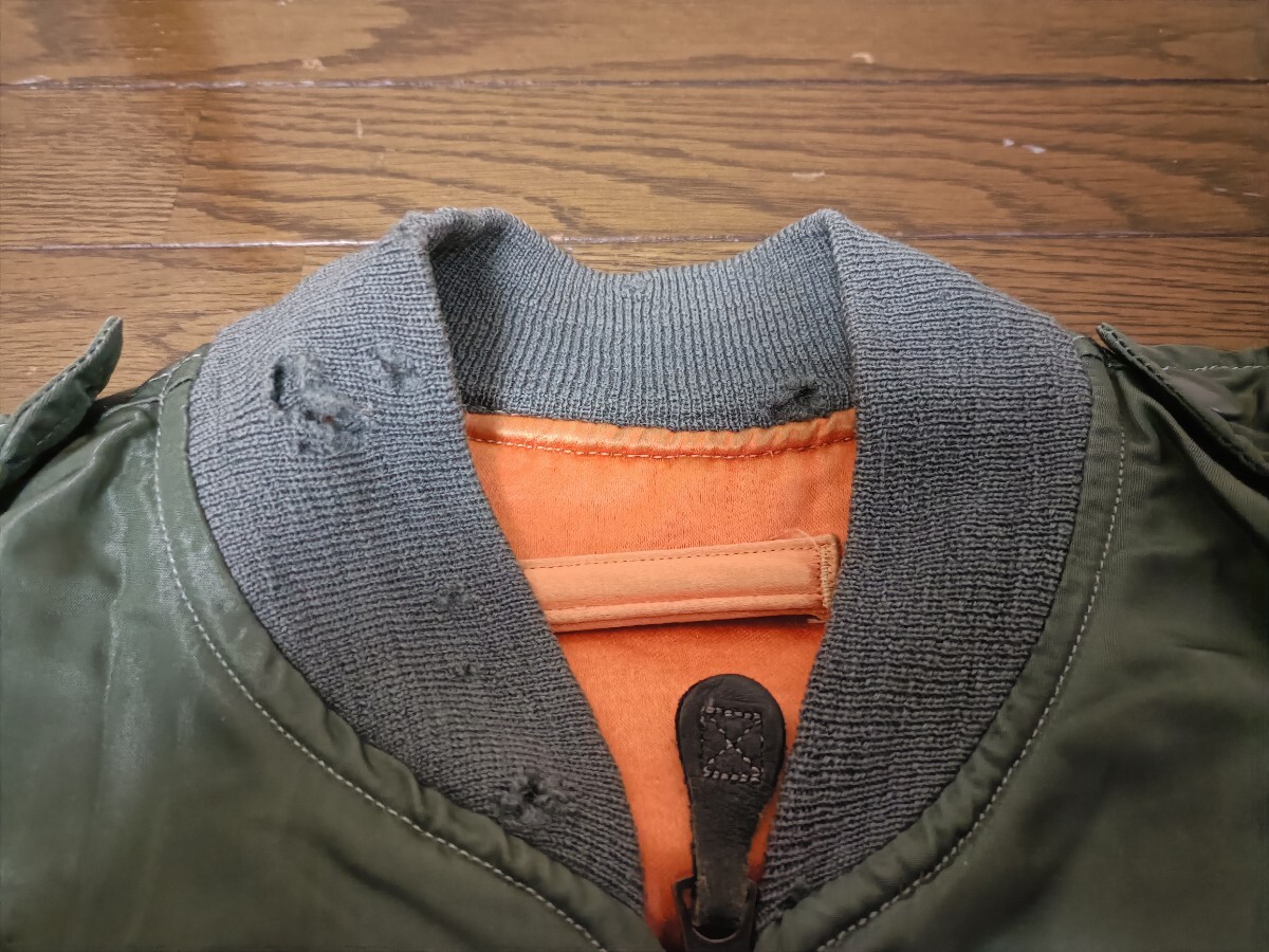 スペシャル! 60s ビンテージ ミリタリー L2-B フライトジャケット ステンシル M USA MA-1 B-15 G-1 A-2 N3-B 50s 大戦 米軍実物_画像5