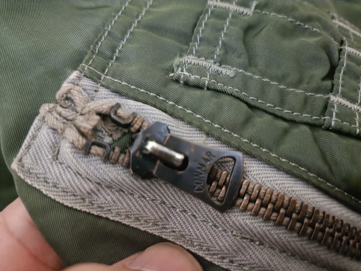 スペシャル! 60s ビンテージ ミリタリー L2-B フライトジャケット ステンシル M USA MA-1 B-15 G-1 A-2 N3-B 50s 大戦 米軍実物_画像7