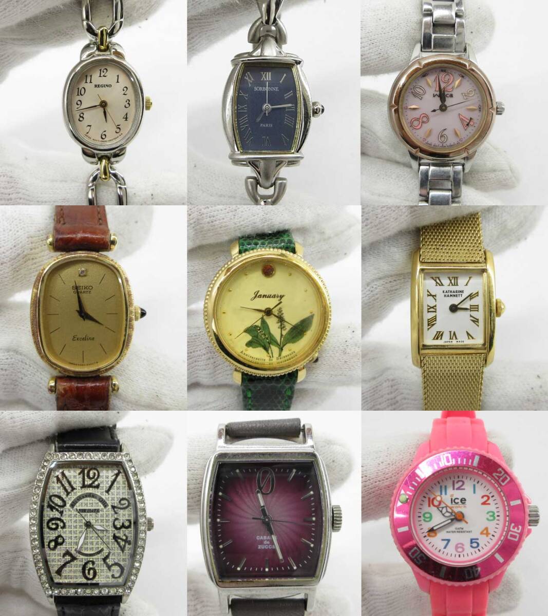 s61059-ap [送料950円]ジャンク▼SEIKO agnes b. NIXON wicca CASIO BABY-G その他 ブランド レディース 腕時計 25点セット[155-251119]_画像2