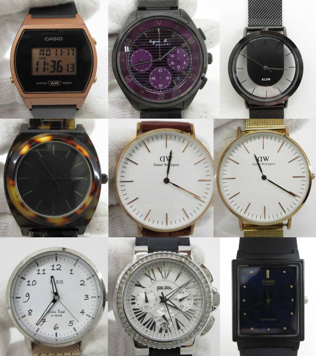 s61059-ap [送料950円]ジャンク▼SEIKO agnes b. NIXON wicca CASIO BABY-G その他 ブランド レディース 腕時計 25点セット[155-251119]_画像3