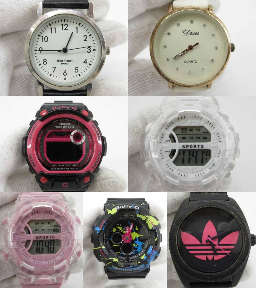 s61059-ap [送料950円]ジャンク▼SEIKO agnes b. NIXON wicca CASIO BABY-G その他 ブランド レディース 腕時計 25点セット[155-251119]_画像4