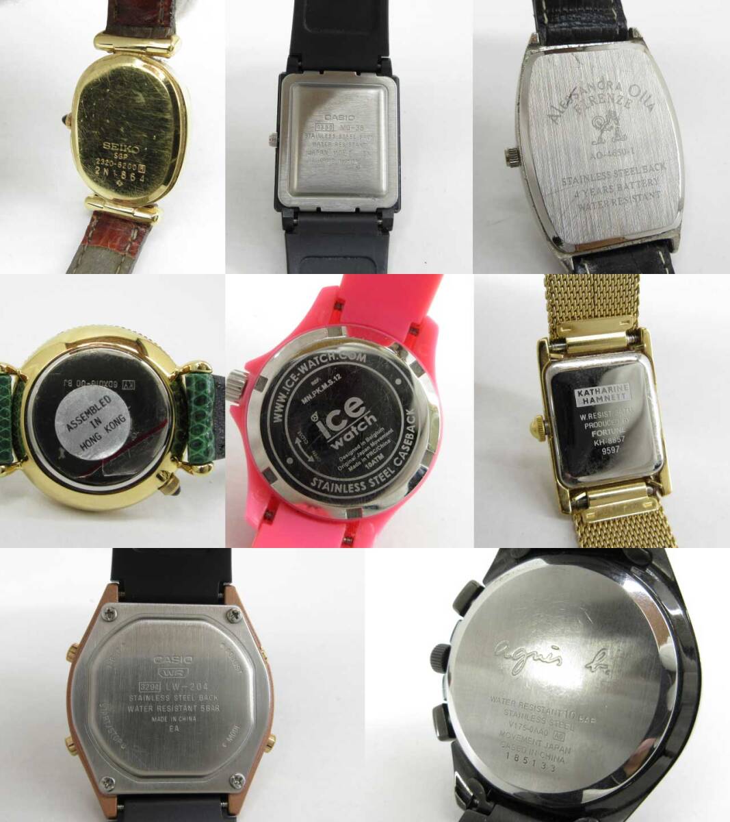 s61059-ap [送料950円]ジャンク▼SEIKO agnes b. NIXON wicca CASIO BABY-G その他 ブランド レディース 腕時計 25点セット[155-251119]_画像6