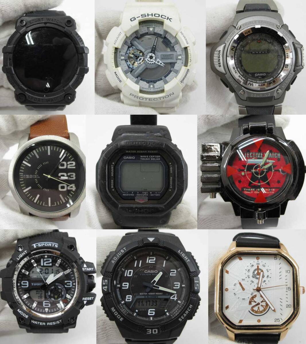 s61060-ap [送料950円]ジャンク▼CASIO G-SHOCK SEIKO WIRED DIESEL Calvin Klein その他 ブランド メンズ 腕時計 21点セット[155-251119]_画像3