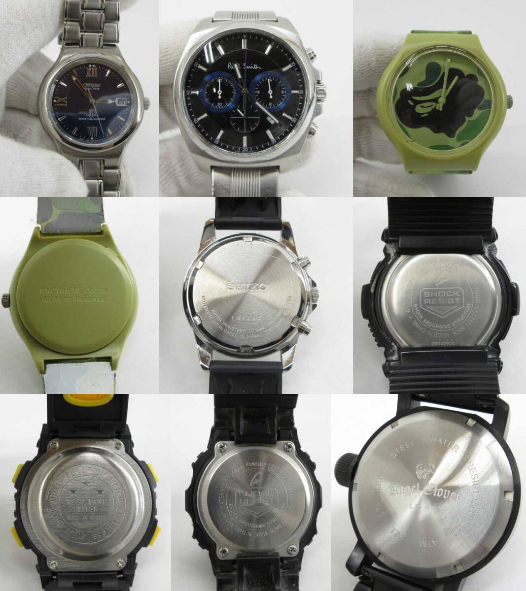 s61061-ap [送料950円]ジャンク▼CITIZEN SEIKO G-SHOCK Paul Smith REGUNO その他 ブランド メンズ 腕時計 21点セット [155-251119]_画像4