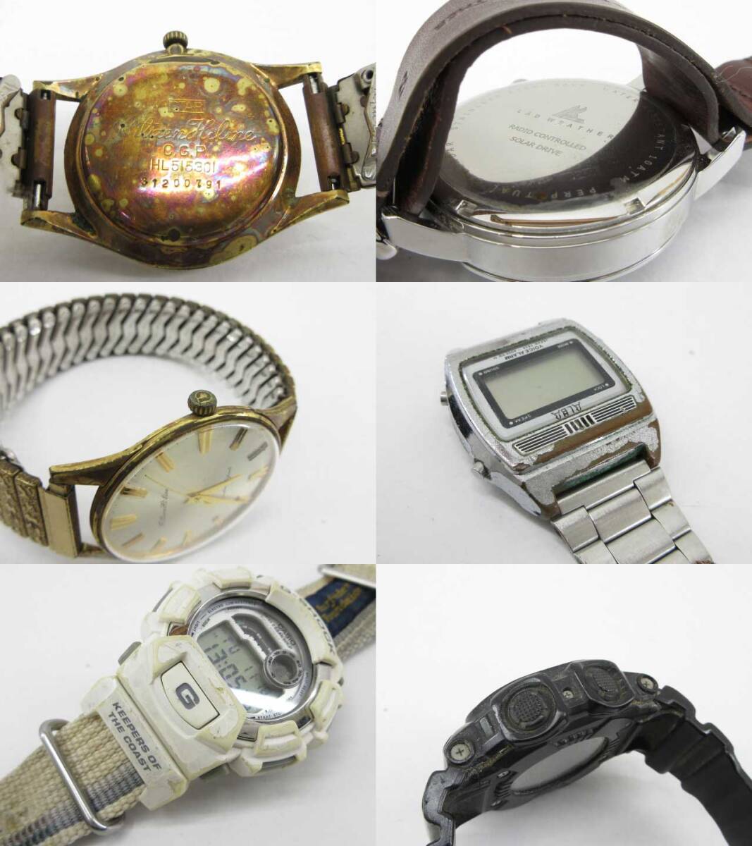 s61063-ap [送料950円]ジャンク▼CASIO PRO TREK G-SHOCK SEIKO CITIZEN EMPORIO ARMANI その他ブランド 腕時計 21点セット [155-251119]_画像7