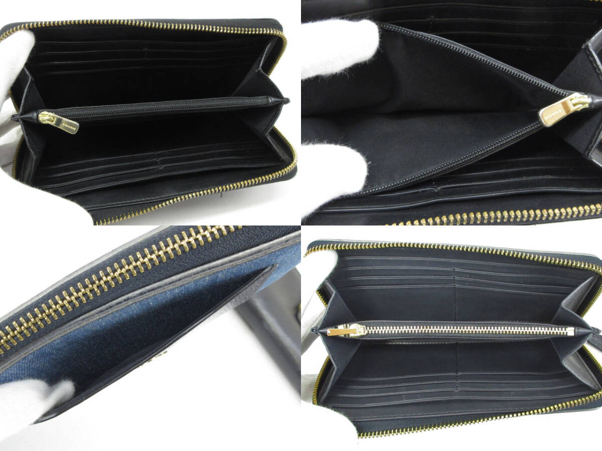 s61074-ap [送料950円]ジャンク▼COACH コーチ 長財布 ロングウォレット 折り財布 ショートウォレット シグネチャー 無地 6点[170-251121]_画像5