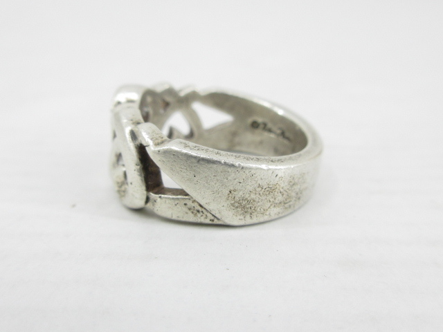 d80595-ap [送料280円]中古▼TIFFANY&Co. ティファニー SILVER 925 シルバー トリプルラビングハート リング 指輪 10号 [171-251108]_画像4