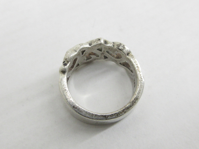 d80595-ap [送料280円]中古▼TIFFANY&Co. ティファニー SILVER 925 シルバー トリプルラビングハート リング 指輪 10号 [171-251108]_画像6